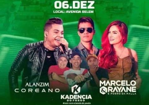 Cantor Alanzim Coreano, dono do hit ‘Pega o Guanabara e vem’ se apresenta hoje (06) nos Festejos de Palmeirais-PI