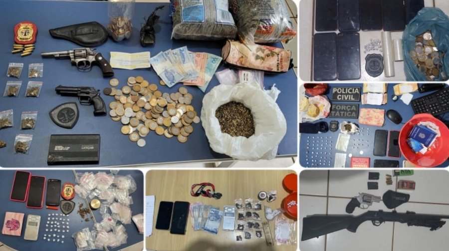 Polícia prende 12 pessoas em operação contra o tráfico de drogas em Porto Franco, no MA