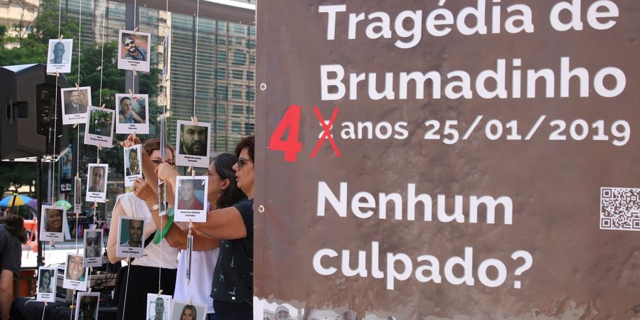 Vítimas da tragédia em Brumadinho são lembradas na capital paulista