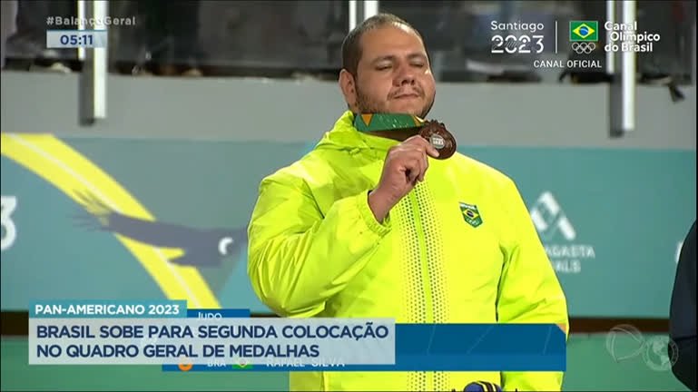 Pan 2023: Brasil chega ao segundo lugar no quadro de medalhas