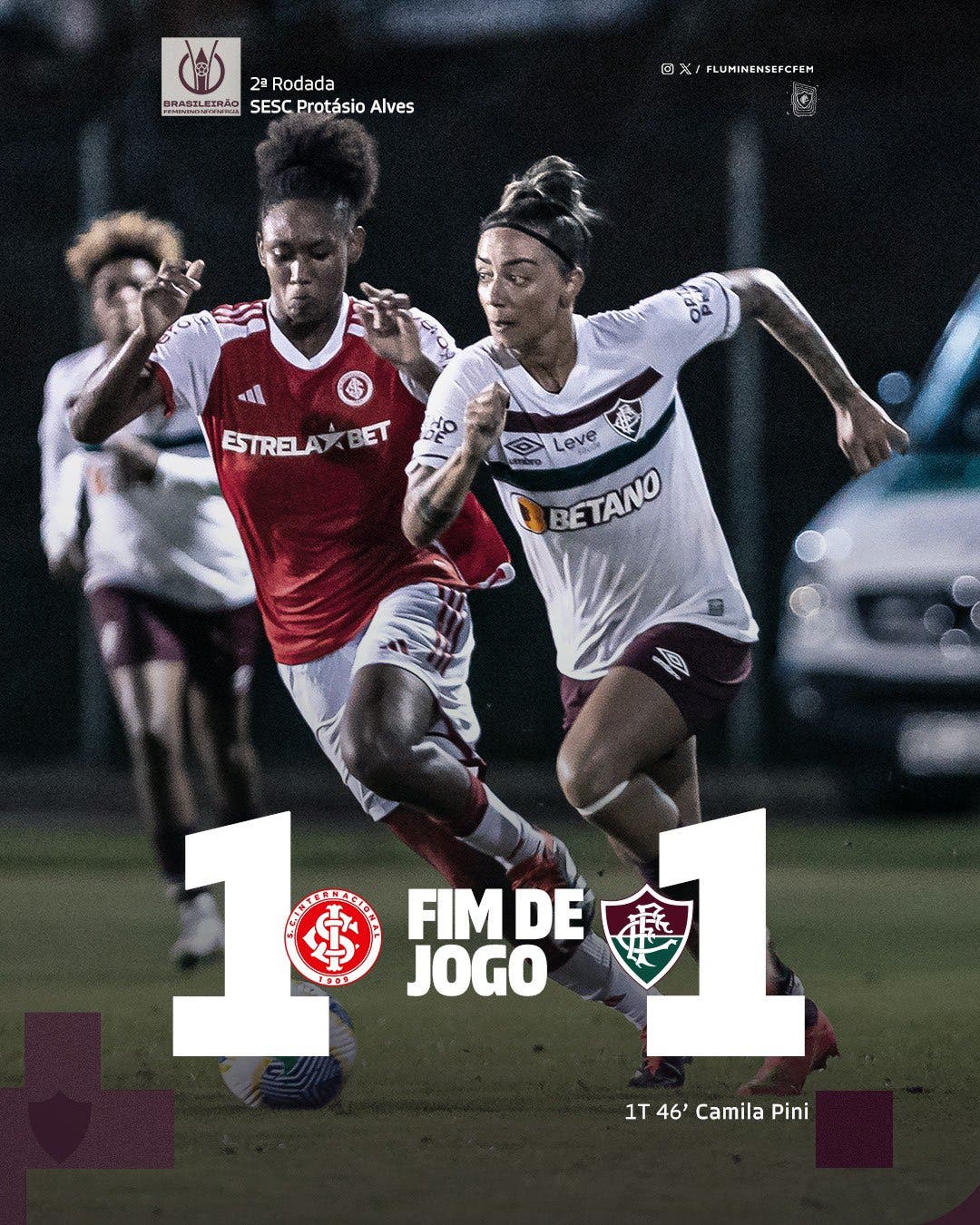 Brasileirão Feminino: Guerreiras do Flu seguram empate com o Inter fora e seguem invictas