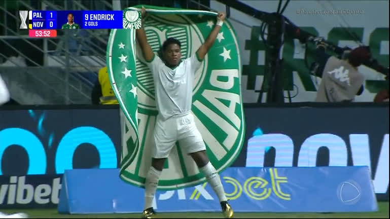 Outro patamar! Endrick abre o placar para o Palmeiras contra o Novorizontino na semifinal do Paulistão – Futebol