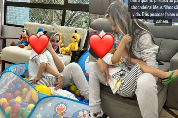 “Não sou chocadeira”, dispara Andressa Urach sobre a guarda do caçula