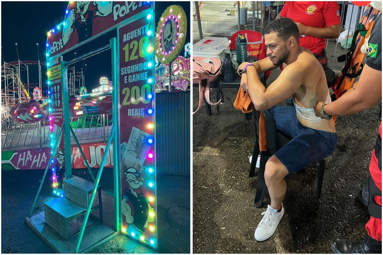 Advogado fica ferido após acidente em brinquedo de parque de diversões