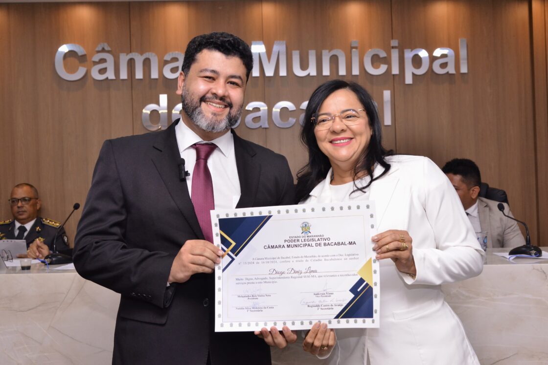 Superintendente do Sesi, Diogo Lima, homenageado com título de Cidadão Bacabalense
