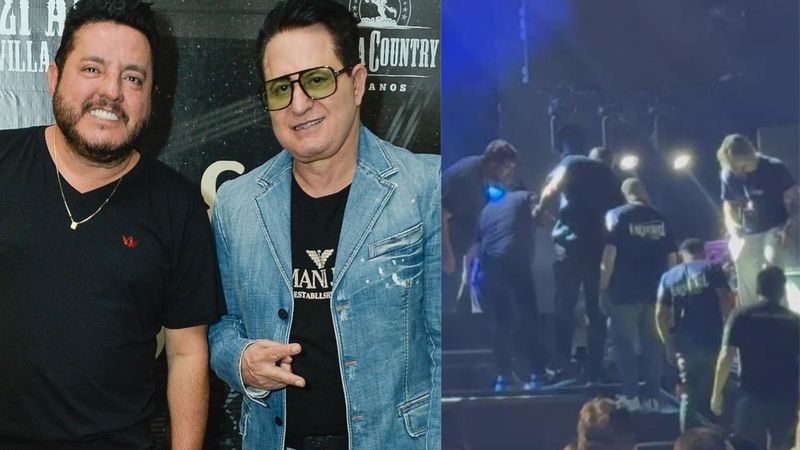 Cantor Marrone sofre queda do palco durante show em Goiânia e preocupa fãs