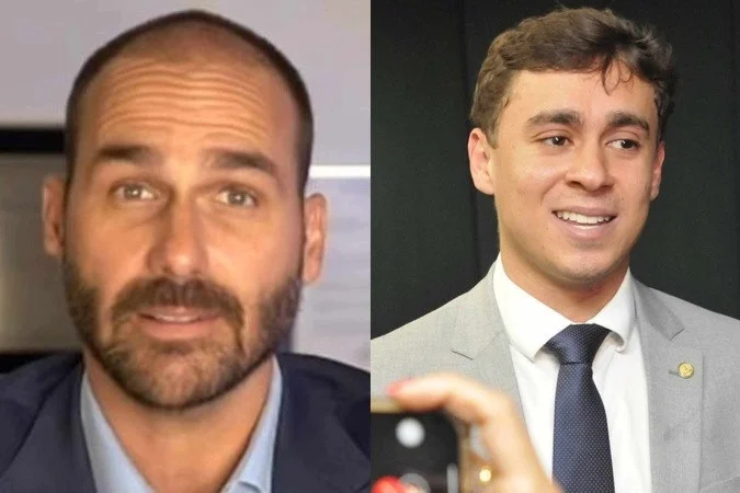 Nikolas Ferreira vira alvo de Eduardo Bolsonaro e Allan dos Santos após aceno a “Baianinha Intergaláctica” em live